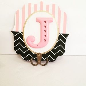 "J" wall sign decor